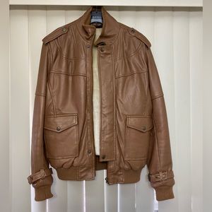 Mens Tan Leather Jacket